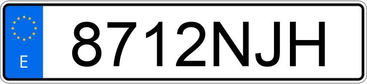 Numer rejestracyjny 8712NJH posiada RENAULT RAFALE