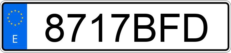 Numer rejestracyjny 8717BFD posiada TOYOTA MR2