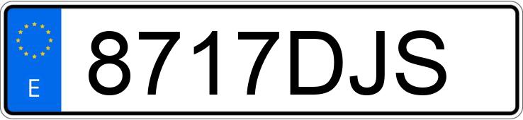 Numer rejestracyjny 8717DJS posiada VOLKSWAGEN TOURAN