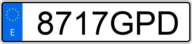 Numer rejestracyjny 8717GPD posiada VOLKSWAGEN POLO