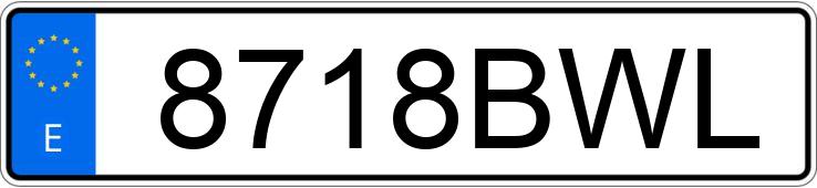 Numer rejestracyjny 8718BWL posiada BMW SERIE 3