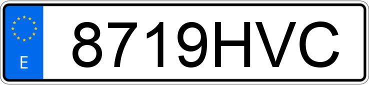 Numer rejestracyjny 8719HVC posiada VOLKSWAGEN GOLF