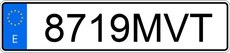 Numer rejestracyjny 8719MVT posiada PEUGEOT RIFTER