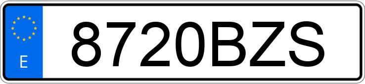 Numer rejestracyjny 8720BZS posiada VOLKSWAGEN PASSAT