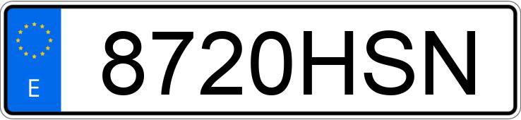 Numer rejestracyjny 8720HSN posiada HYUNDAI I30