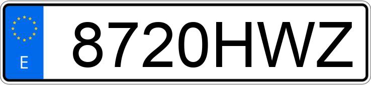 Numer rejestracyjny 8720HWZ posiada PEUGEOT 208