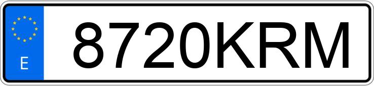 Numer rejestracyjny 8720KRM posiada KIA CARENS