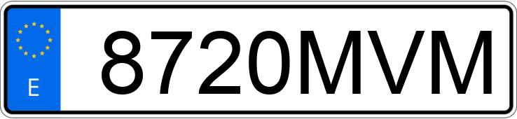 Numer rejestracyjny 8720MVM posiada MERCEDES ACTROS