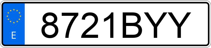 Numer rejestracyjny 8721BYY posiada PEUGEOT 206 Numer rejestracyjny 8721BYY posiada PEUGEOT 206