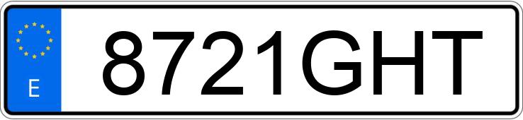 Registreringsnummer8721GHT har MERCEDES C (204)