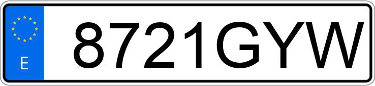 Numer rejestracyjny 8721GYW posiada SEAT ALTEA XL