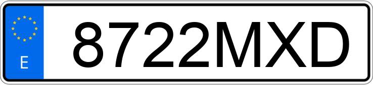 Numer rejestracyjny 8722MXD posiada VOLKSWAGEN TAIGO