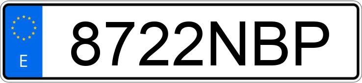 Numer rejestracyjny 8722NBP posiada VOLKSWAGEN TOURAN