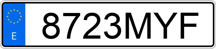 Numer rejestracyjny 8723MYF posiada MAN TGE