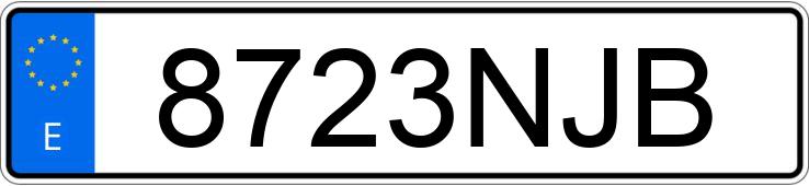 Numer rejestracyjny 8723NJB posiada TOYOTA COROLLA
