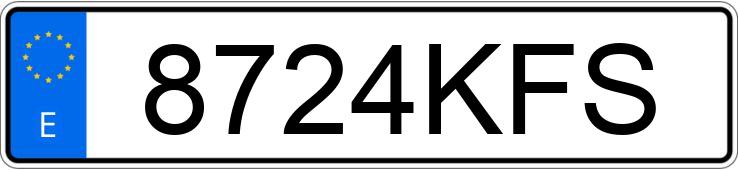 Numer rejestracyjny 8724KFS posiada FORD KUGA