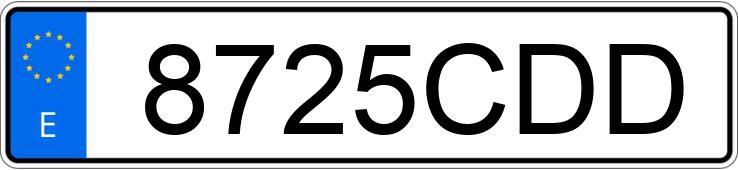 Numer rejestracyjny 8725CDD posiada AUDI A3