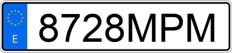 Numer rejestracyjny 8728MPM posiada PORSCHE CAYENNE COUPE