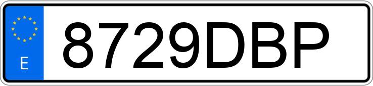 Numer rejestracyjny 8729DBP posiada VOLKSWAGEN GOLF