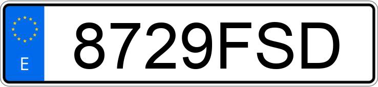 Numer rejestracyjny 8729FSD posiada RENAULT MEGANE