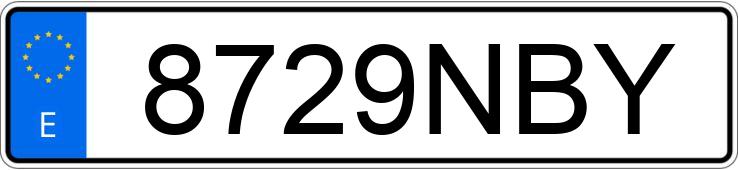 Numer rejestracyjny 8729NBY posiada MERCEDES C (205)