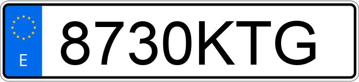 Numer rejestracyjny 8730KTG posiada RENAULT TRAFIC