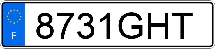 Numer rejestracyjny 8731GHT posiada VOLKSWAGEN GOLF Numer rejestracyjny 8731GHT posiada VOLKSWAGEN GOLF