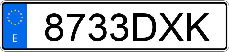 Numer rejestracyjny 8733DXK posiada BMW SERIE 1