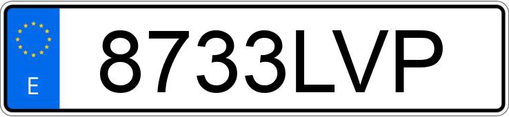 Numer rejestracyjny 8733LVP posiada TOYOTA COROLLA