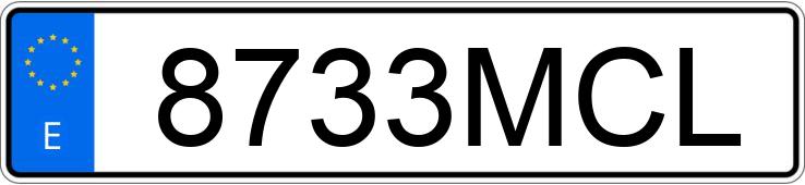 Numer rejestracyjny 8733MCL posiada MERCEDES C (206)