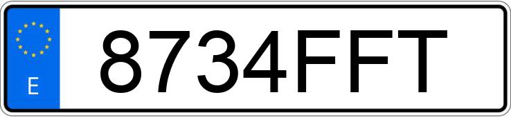 Numer rejestracyjny 8734FFT posiada PEUGEOT 206 Numer rejestracyjny 8734FFT posiada PEUGEOT 206