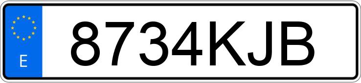 Numer rejestracyjny 8734KJB posiada VOLKSWAGEN PASSAT