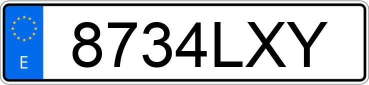 Numer rejestracyjny 8734LXY posiada AUDI Q5