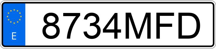 Numer rejestracyjny 8734MFD posiada PEUGEOT 308 Numer rejestracyjny 8734MFD posiada PEUGEOT 308