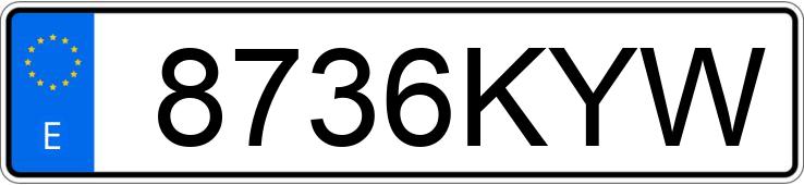 Numer rejestracyjny 8736KYW posiada RENAULT MEGANE