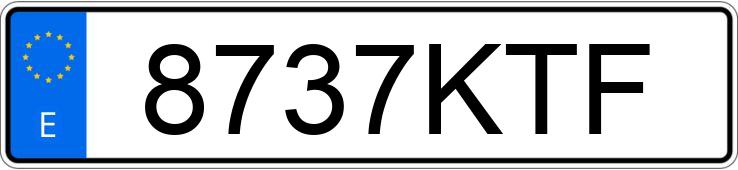 Numer rejestracyjny 8737KTF posiada RENAULT CLIO