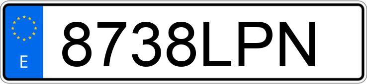 Numer rejestracyjny 8738LPN posiada BMW SERIE 3