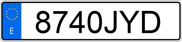 Numer rejestracyjny 8740JYD posiada OPEL COMBO