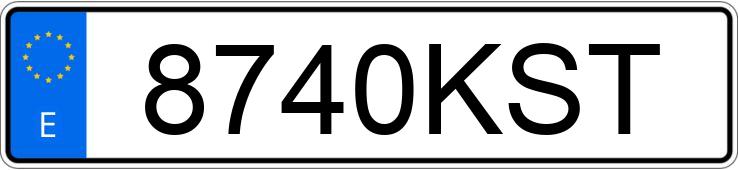 Numer rejestracyjny 8740KST posiada VOLKSWAGEN GOLF