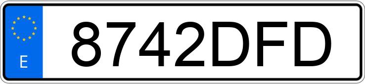 Numer rejestracyjny 8742DFD posiada SEAT LEON