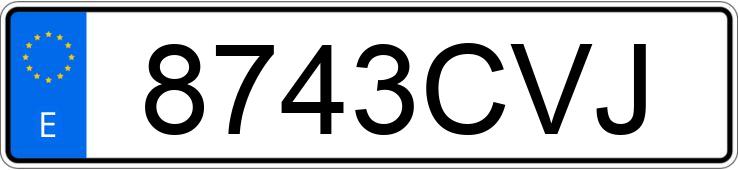 Numer rejestracyjny 8743CVJ posiada RENAULT CLIO