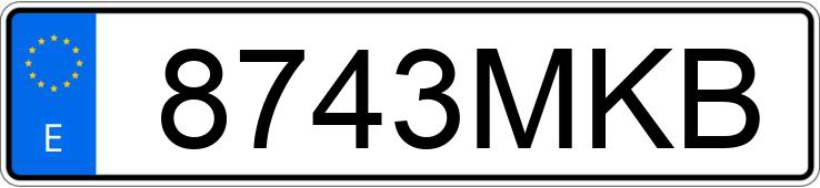 Die Registrierungsnummer 8743MKB hat OPEL ASTRA