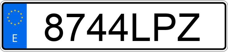 Registreringsnummeret 8744LPZ har CITROEN BERLINGO
