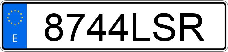 Numer rejestracyjny 8744LSR posiada VOLKSWAGEN TRANSPORTER