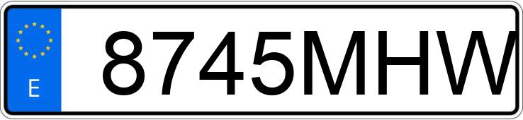 Numer rejestracyjny 8745MHW posiada SEAT IBIZA