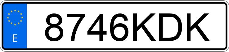 Numer rejestracyjny 8746KDK posiada MERCEDES C (205)