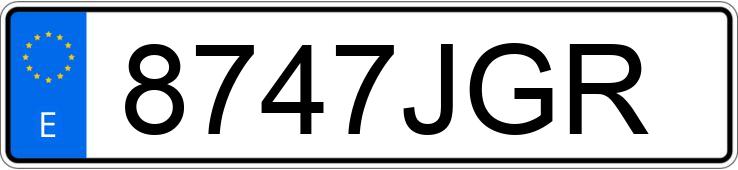 Numer rejestracyjny 8747JGR posiada JAGUAR XF