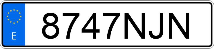 Numer rejestracyjny 8747NJN posiada TOYOTA C-HR