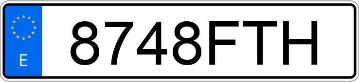 Numer rejestracyjny 8748FTH posiada AUDI TT