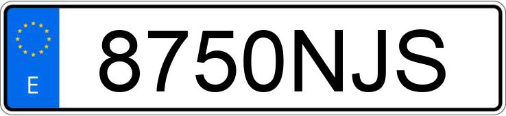 Numer rejestracyjny 8750NJS posiada RENAULT KANGOO